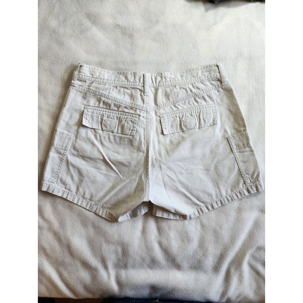 Abercrombie & Fitch Womens Khaki Tan Cotton Cargo Utility Shorts Size 6 AF92 - Picture 2 of 6